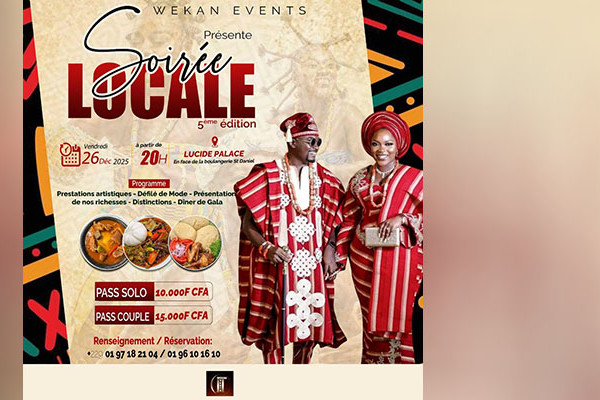 La Soirée Locale : l'incontournable rendez-vous pour célébrer la culture béninoise dans toute sa splendeur attendue pour le 26 Décembre à Godomey