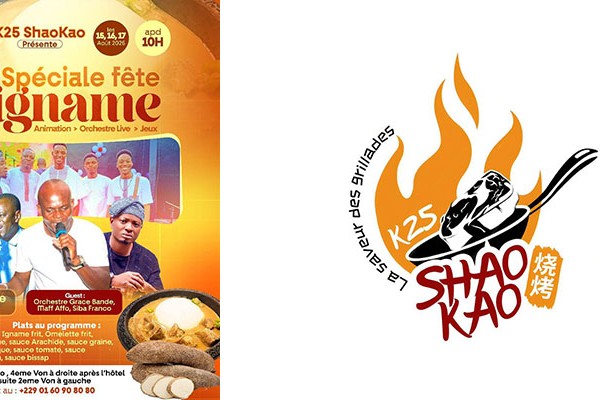 Parakou : Le resto K25 ShaoKao 烧烤 offre un weekend festif autour de l'igname pilée les 15, 16 et 17 Août 2025.